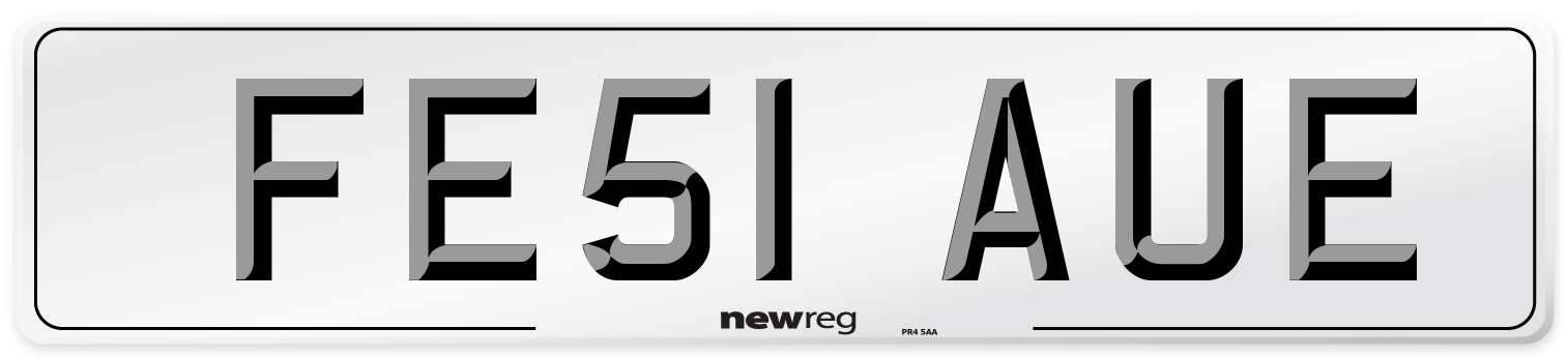 FE51 AUE Number Plate from New Reg